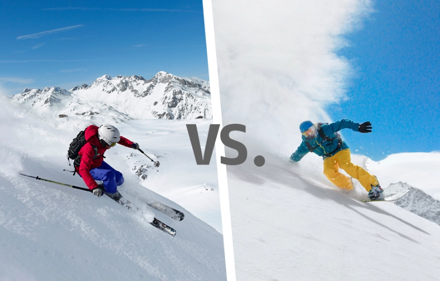 Snowboarding vs skiing