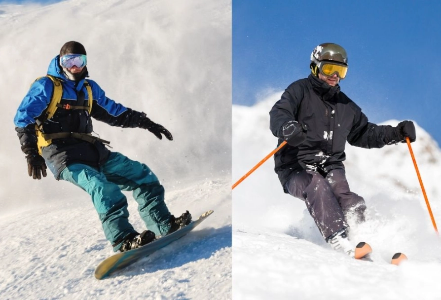 snowboarding vs skiing
